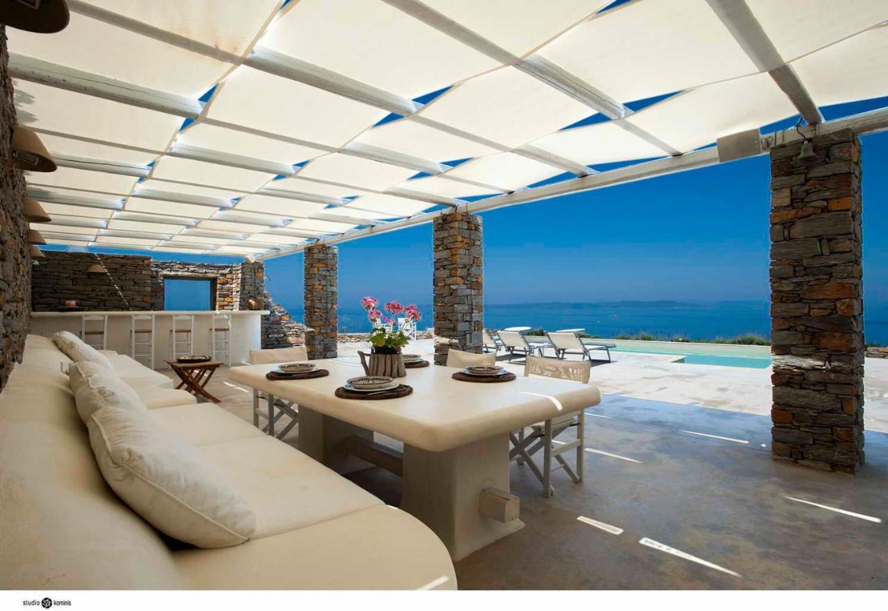 Spectacular Sunset View Villa At Melissaki Ioulis Luaran gambar