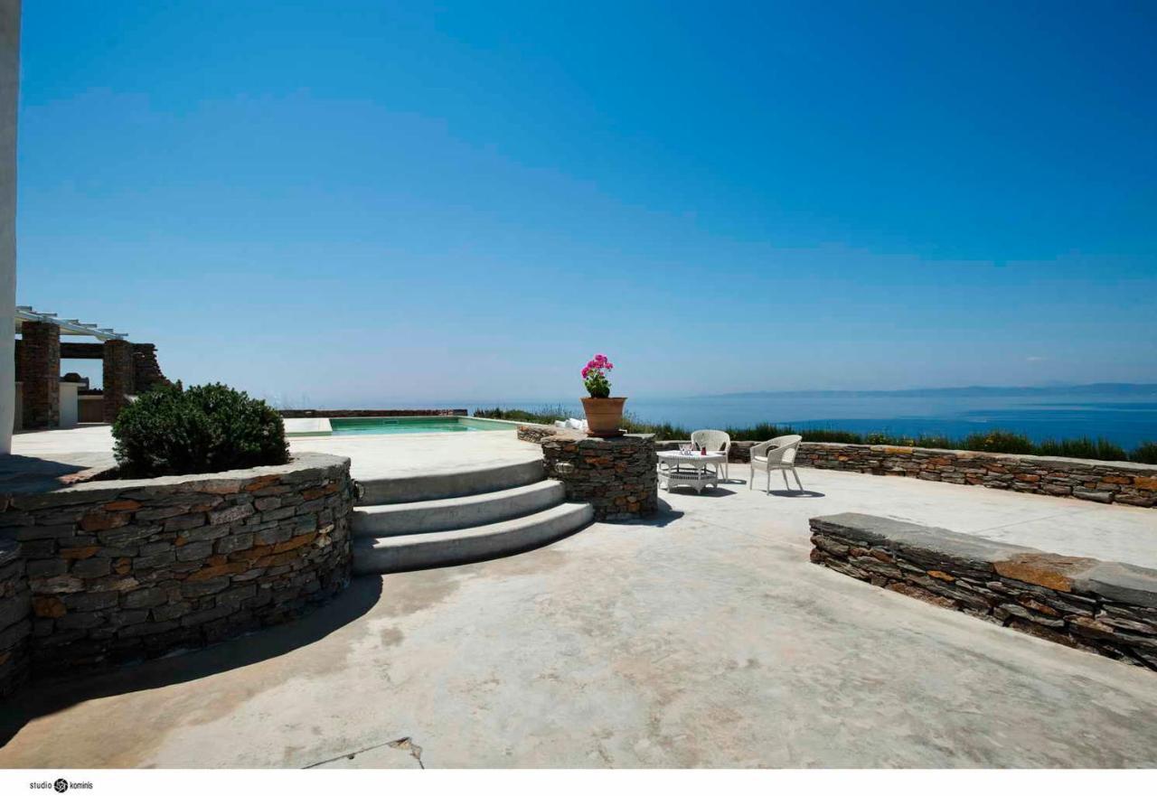 Spectacular Sunset View Villa At Melissaki Ioulis Luaran gambar